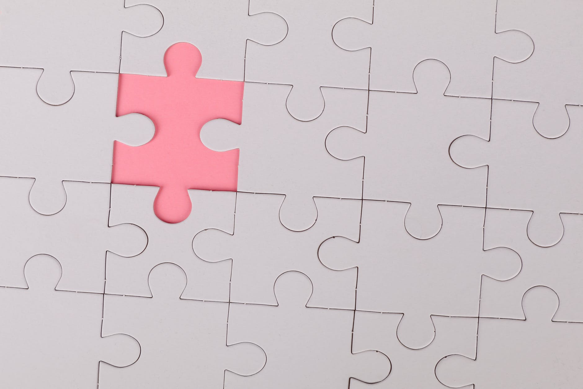 pink jigsaw puzzle piece